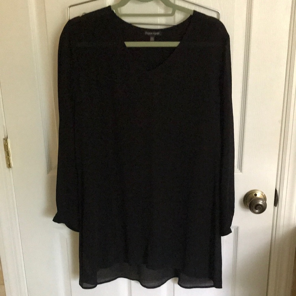 Eileen Fisher New without tag Black Sheer silk Tunic